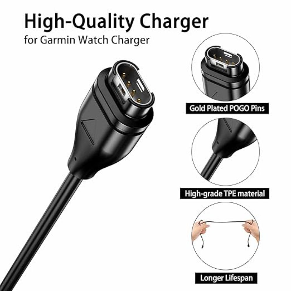 Garmin Smartwatch Charging Cable USB-A to USB-C – Compatible with Vivoactive 3/4/4S/5 and Quatix 6/6X/7 - 图片 3