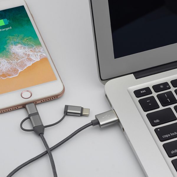 Nylon Braided 3 in 1 Cable - Image 5