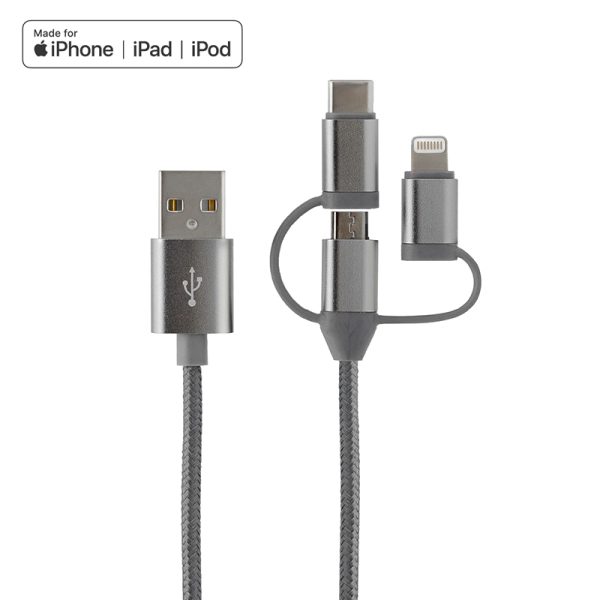 Nylon Braided 3 in 1 Cable