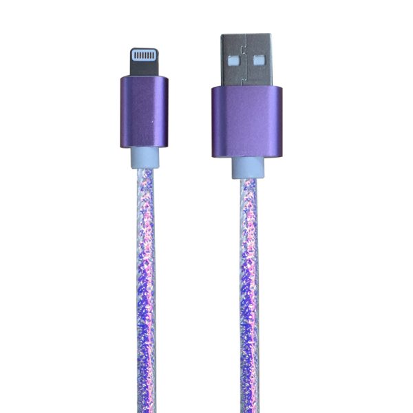 Crystal Leather Woven USB MFi Cable