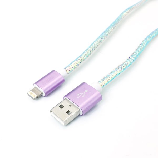 Crystal Leather Woven USB MFi Cable - Image 5