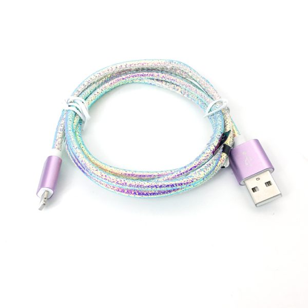 Crystal Leather Woven USB MFi Cable - Image 4