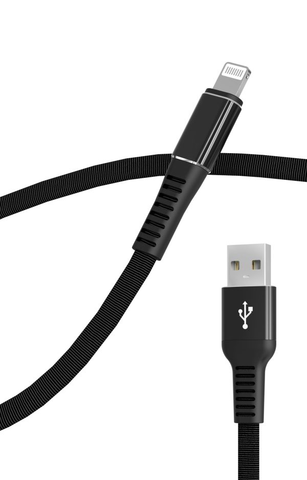 USB A to lightning woven fabric cable - Image 4