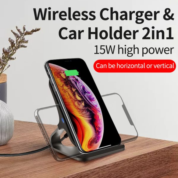 15W Aluminum Alloy Wireless Charger - Image 2