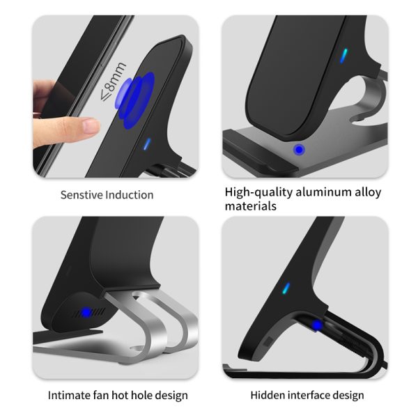 15W Aluminum Alloy Wireless Charger - Image 5