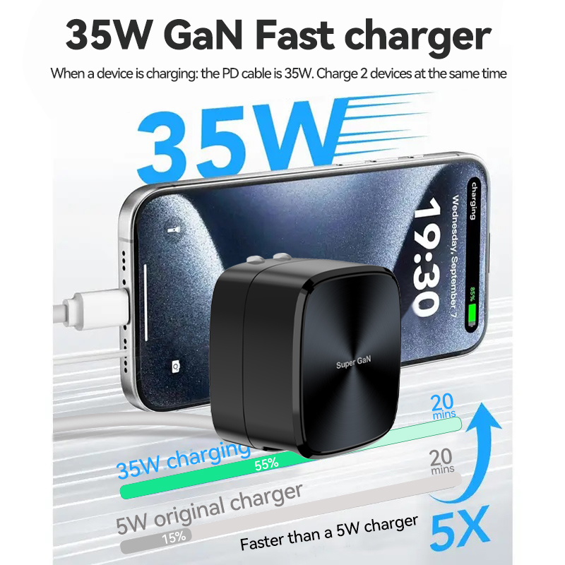 35W GAN Charger with USB C Cable - Image 7