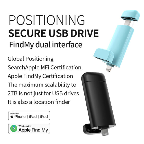 Anti-Lost Global Positioning USB C Flash Drive U-Disk