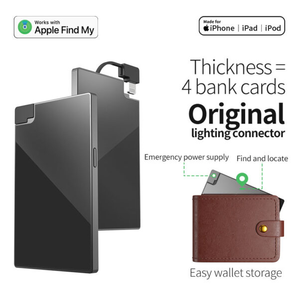 Wallet FinderEmergency Power Bank Charger Find My Card Locator Tracker