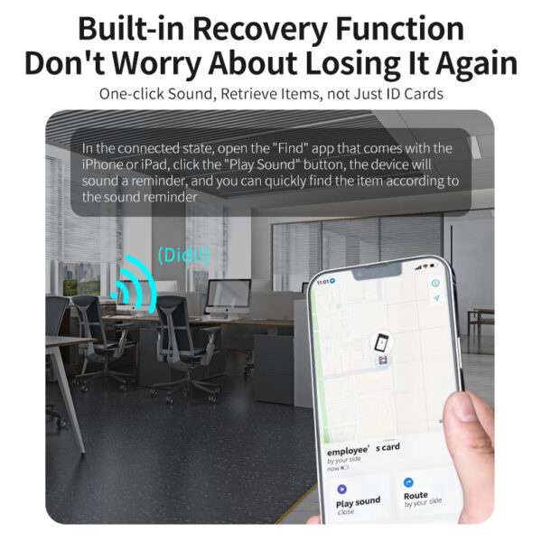 Ultra-Thin Find My Card Device Id Card Work Badge Finder - Image 2