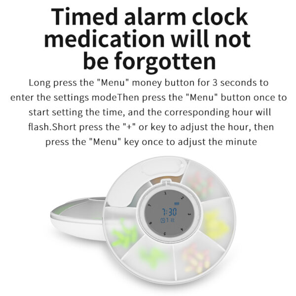 Find My Anti-Lost Alarm Reminder Grid Pill Box with App Reminder Function - Image 3