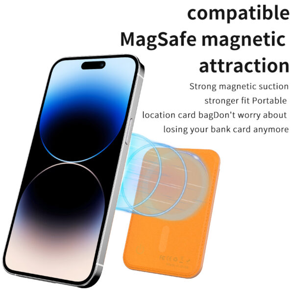 MFi Certified Find My Magnetic Wallet Card Holder - Image 4
