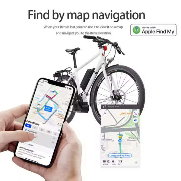 Bicycle Bike Bell Rear Light Bike Mount Finder Find My AirTag Anti-lost Device Gps Locator Tracker for Worldwide Global Locating - Image 3