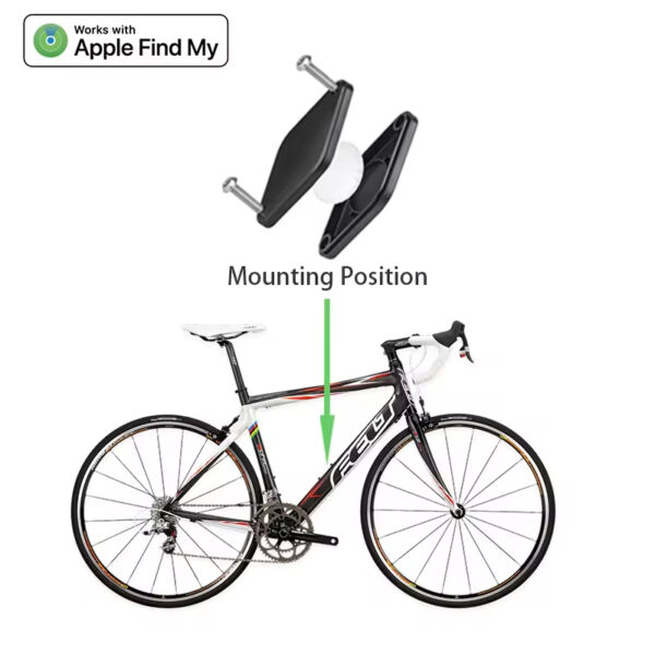 Bicycle Bike Bell Rear Light Bike Mount Finder Find My AirTag Anti-lost Device Gps Locator Tracker for Worldwide Global Locating - Image 4