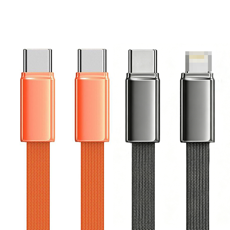 Fast Charging USB-C Type C TPE & Nylon Braid Ultrathin 1M Cable for iPhone Series 15/16/17 Tablet & Earphone